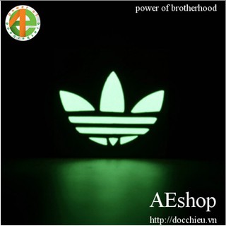 Miếng dán xe dạ quang tự phát sáng ban đêm Adidas