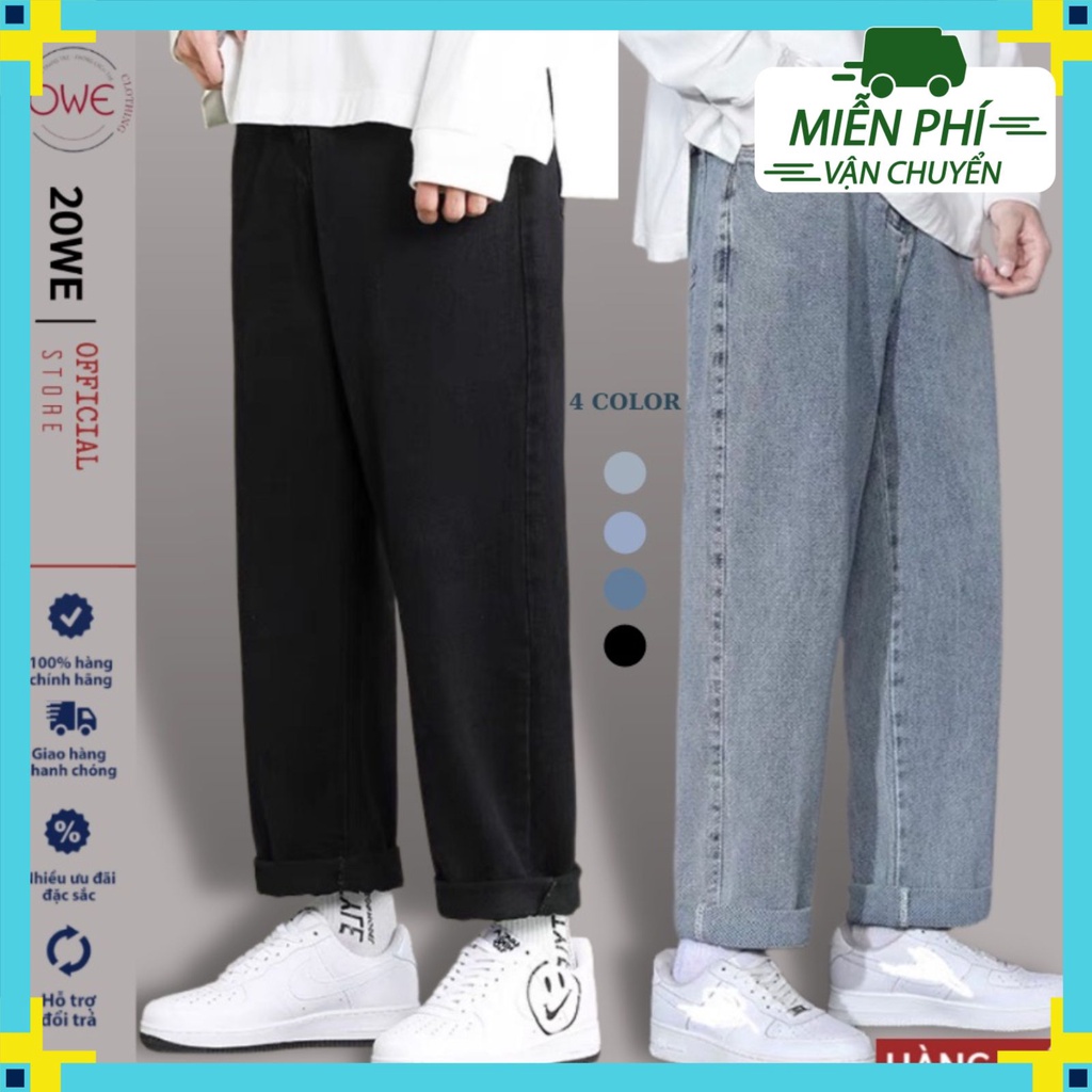 Quần jean nam baggy ống suông rộng,Quần bò nam nữ dáng đứng vải jeans bò cao cấp hottrend 2022