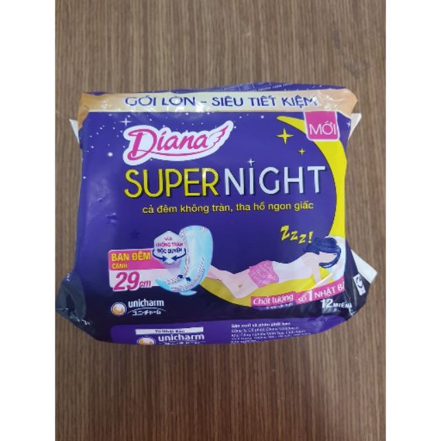 [ BEST SELLER ]  BVS DIANA SUPER NIGHT 29CM / 35CM GÓI 12 MIẾNG S030