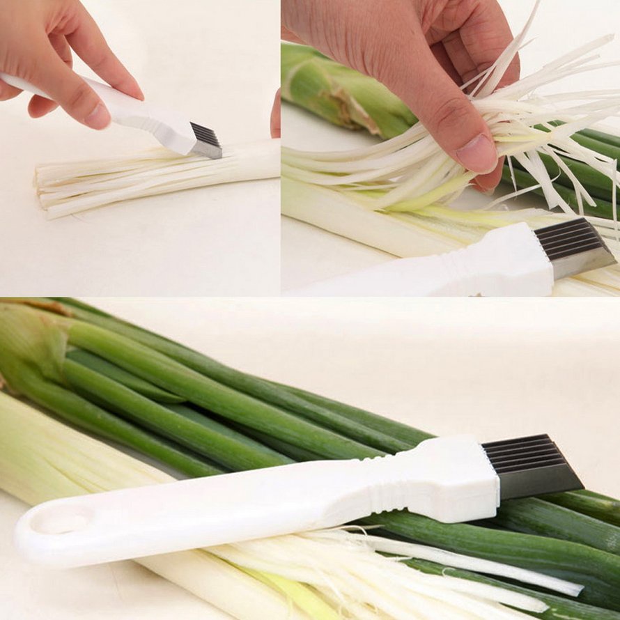 Thép không gỉ Scallion Hành lá Máy băm rau củ Máy cắt lát Máy cắt tiện ích nhà bếp
