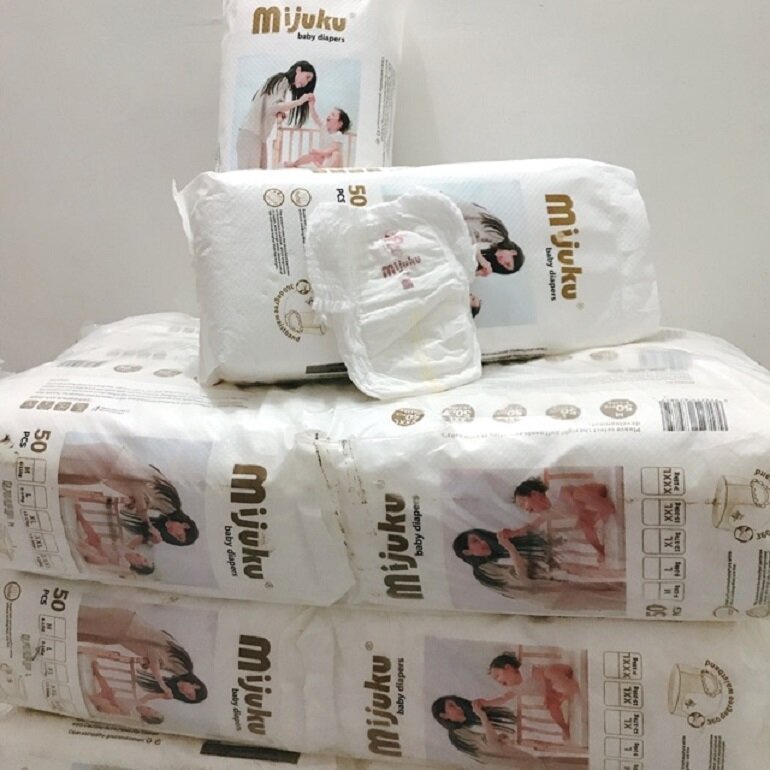 Bỉm quần Mijuku Baby Diaper xuất Nhật size S/M/L/XL/XXL/XXXL, tã dán Mijuku siêu mỏng mềm mịn cho bé bịch 50 miếng
