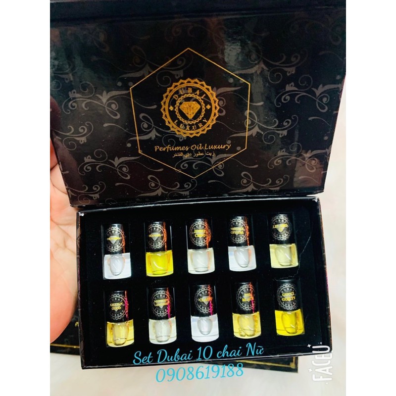 Set 10 chai Tinh dầu nước hoa Dubai Nam - Nữ | Thế Giới Skin Care