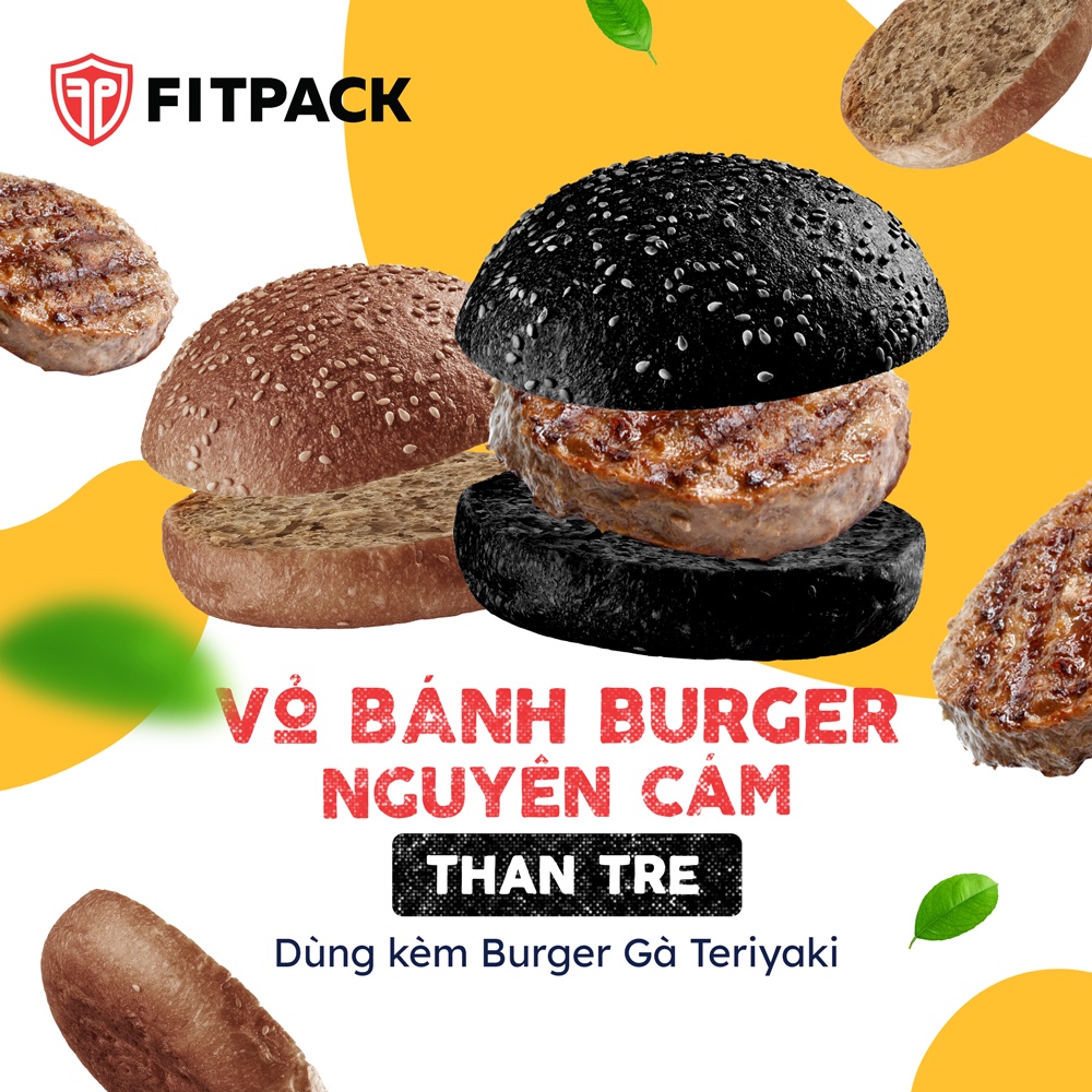 [HỎA TỐC] Vỏ bánh BURGER nguyên cám, bánh mì nguyên cám healthy eatclean