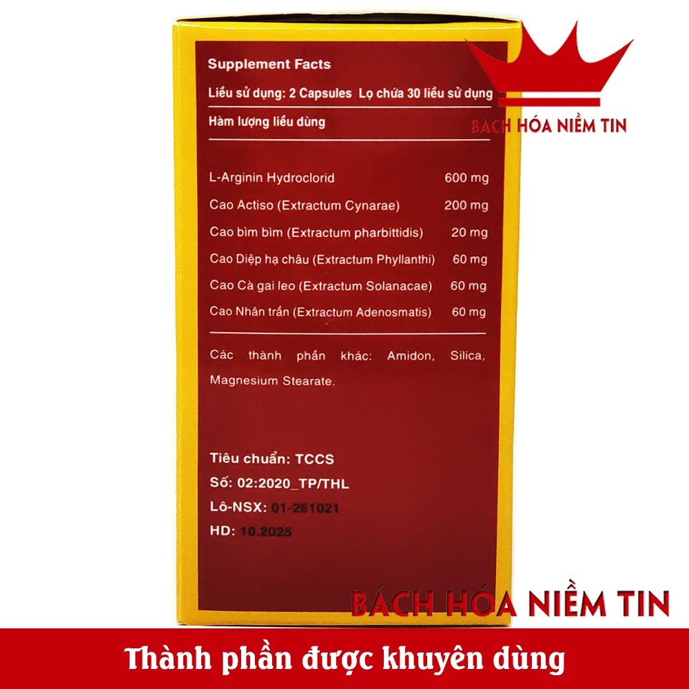 Viên uống giải độc gan GABONIC TOT GAN -   từ thảo dược an toàn hiệu quả - tăng cường chức năng gan