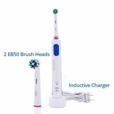 Bàn chải đánh răng điện Oral B Pro 600 Plus có bộ sạc Bàn chải đánh răng điện có thể sạc lại Xử lý chống thấm nước