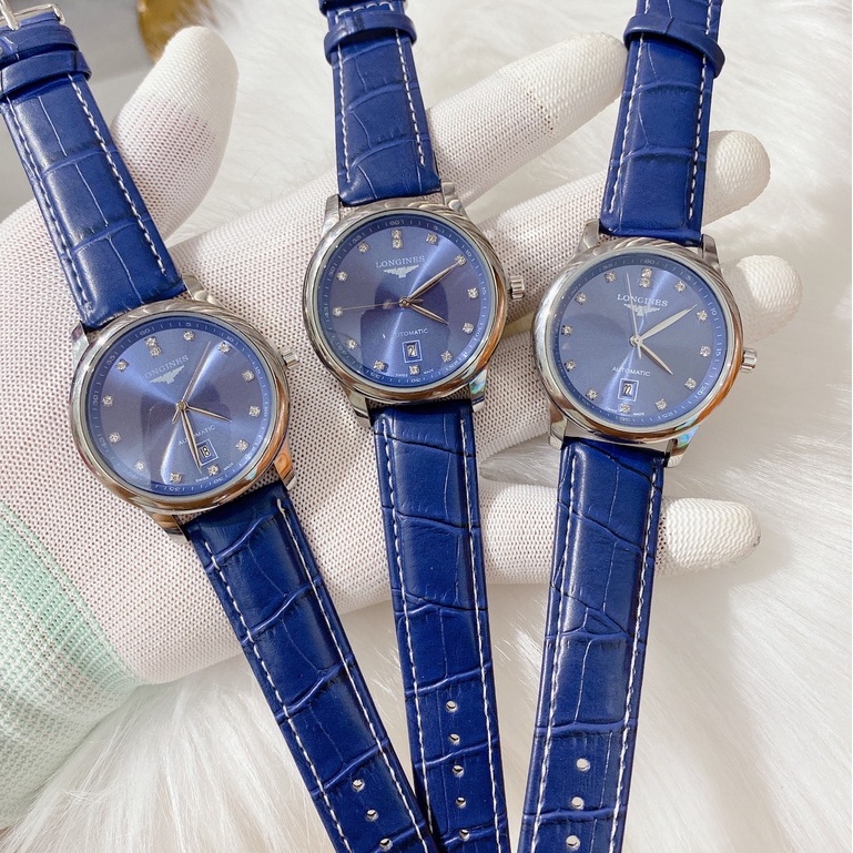 Đồng Hồ Nam Nữ dây da Longines ,màu đẹp độc lạ ,mặt tròn ,máy cơ ,hàng nhập khẩu authentic cao cấp [BH 24 tháng]