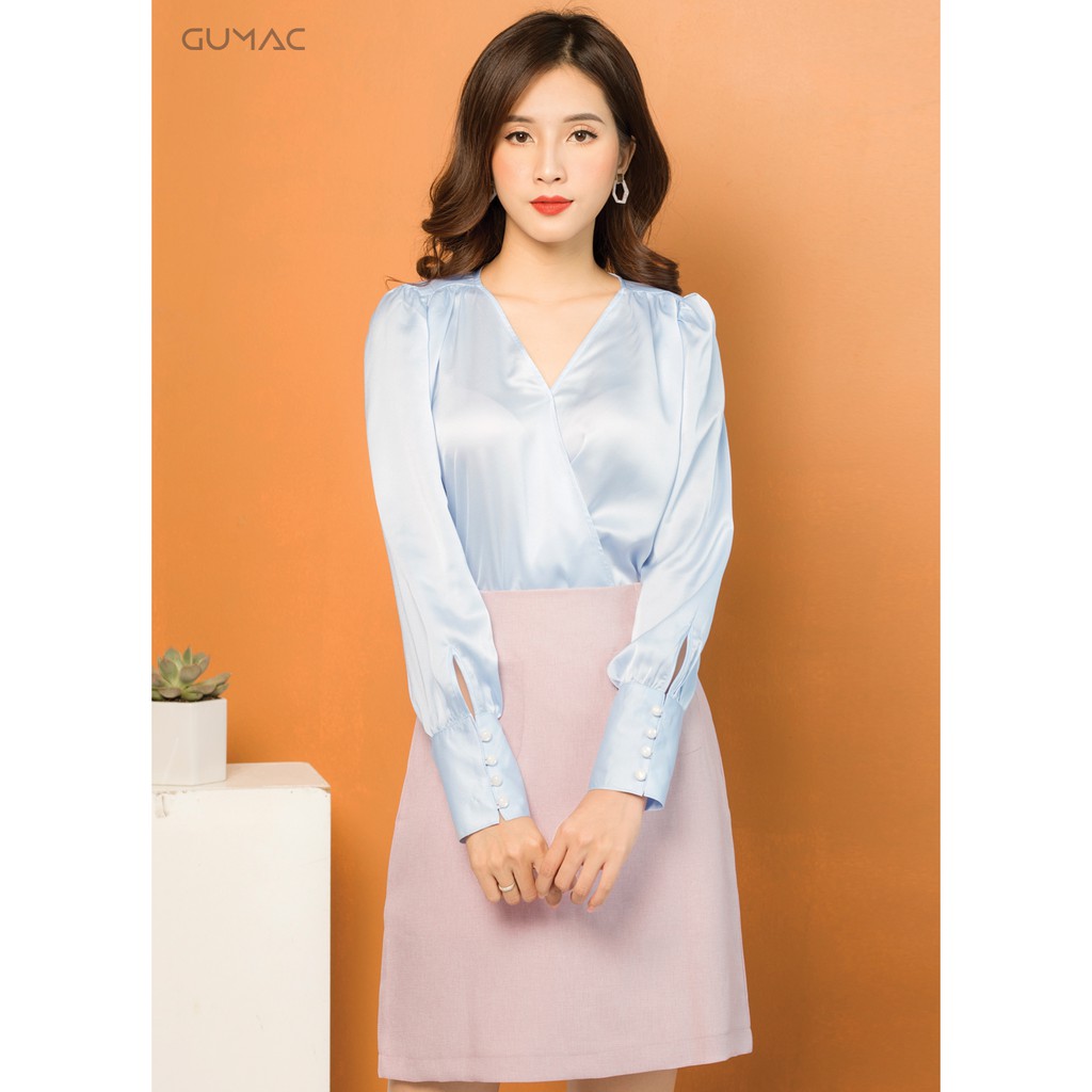 Áo sơ mi lụa GUMAC A07904