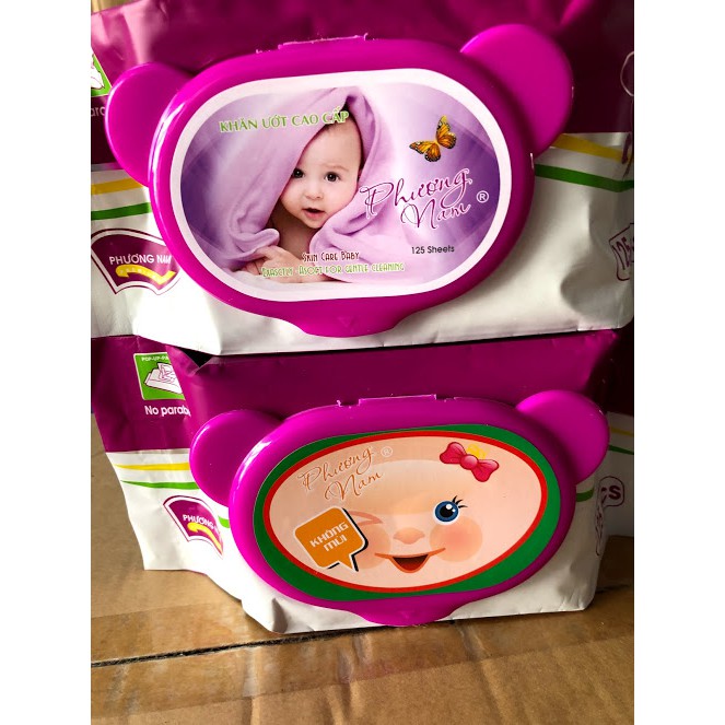khăn giấy ướt Phương Nam cho bé 125 gram loại lớn giá rẻ