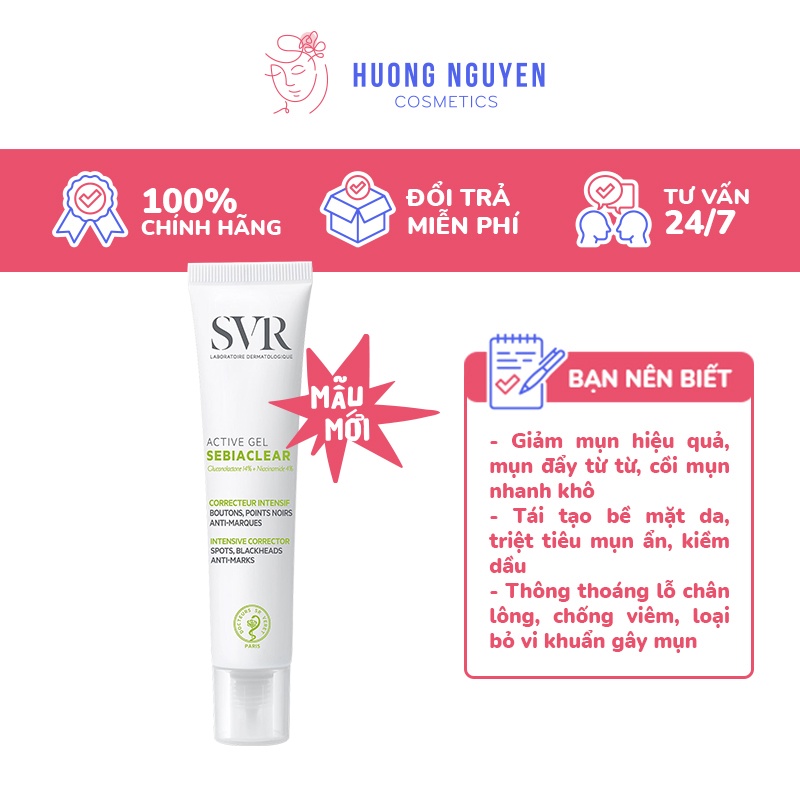 Kem Dưỡng Giảm Mụn SVR Sebiaclear Active Gel 40ml