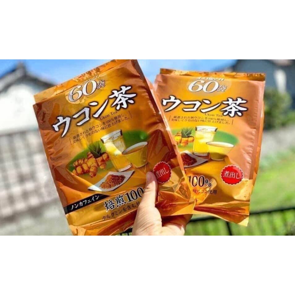 Trà Nghệ Orihiro Thải Độc Gan Bảo Vệ Dạ Dày Ukon Tea Nhật Bản - Túi 60 Gói
