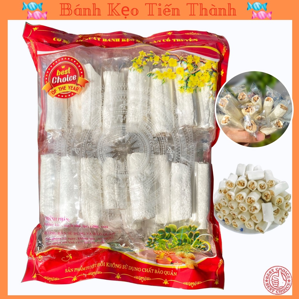 Kẹo Dồi,Kẹo Kéo❤️, Kẹo lạc vừng nam định  - 500Gram - Loại 1- Ngon Nhất - Đặc Sản Thương Hiệu Tiến Thành❤️