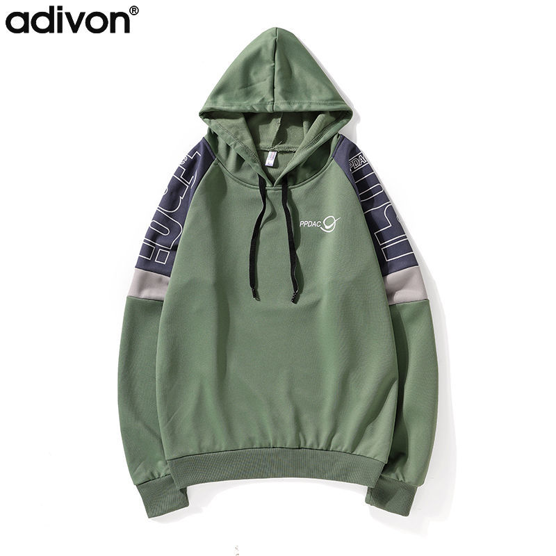 ADIVON Áo Hoodie Adidas Dáng Rộng Thời Trang Thu Đông Phong Cách Hàn Quốc Cho Nam Giới