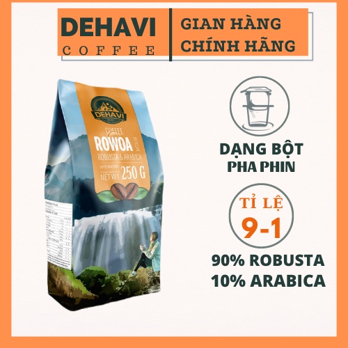 ROWOA - Cà phê ngon đến từ Nam Ban - Cà phê bột , (90% Robusta + 10% Arabica) rang mộc từ Dehavi Coffee.