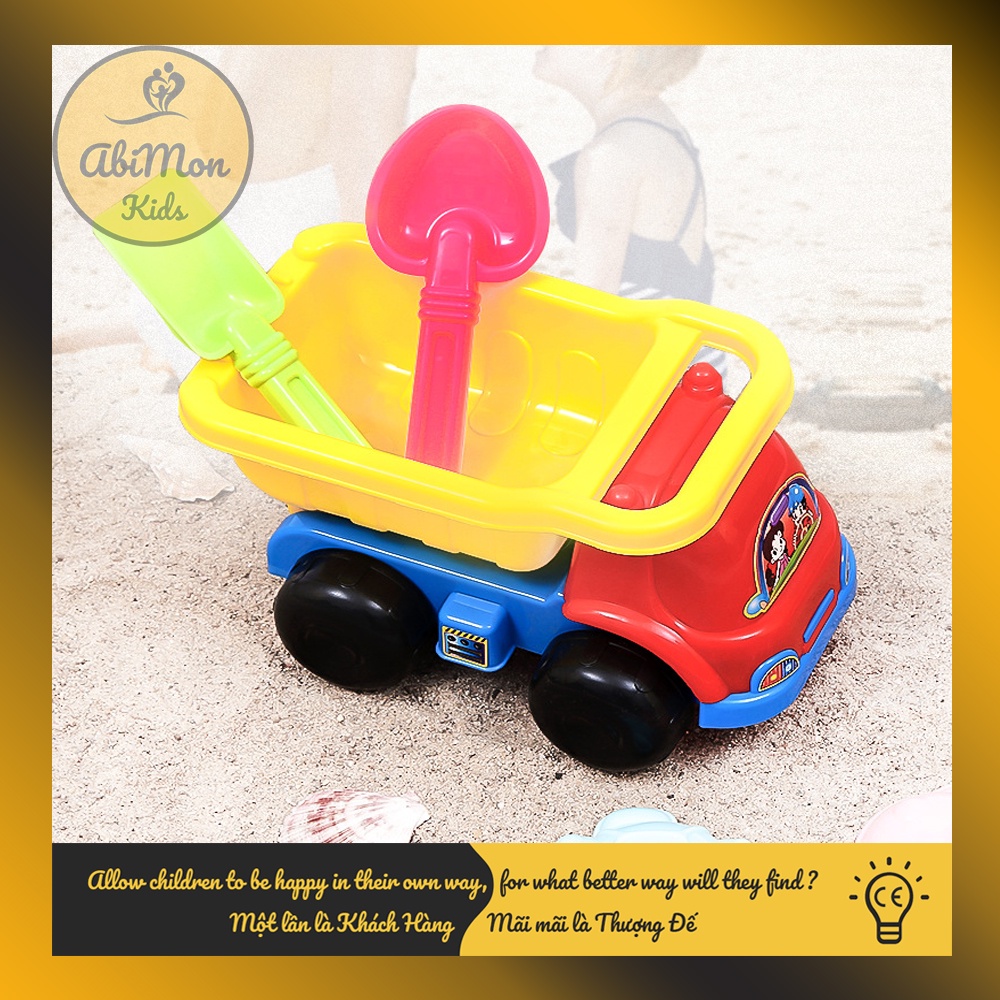 Đồ Chơi Ô Tô Xúc Cát Đi Biển Cho Bé ☘️ Montessori cao cấp ✨ (Đồ chơi Gỗ - Giáo Dục - An toàn - Thông minh)
