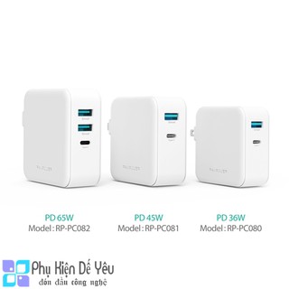 Sạc RAVPower RP-PC082 - USB-C PD 65W, QC 3.0