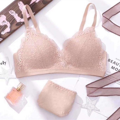 Gather sexy thin underwear lace French bra set | BigBuy360 - bigbuy360.vn