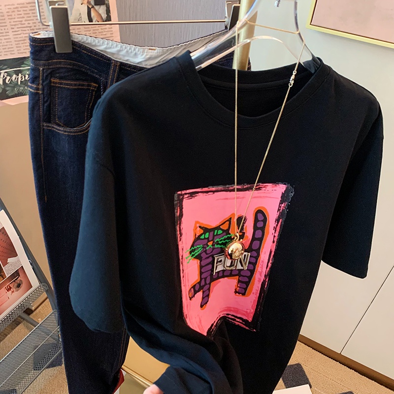 NRVP Áo Thun Tay Ngắn Cổ Tròn Thời Trang Mùa Hè Phong Cách Hàn Quốc Mới