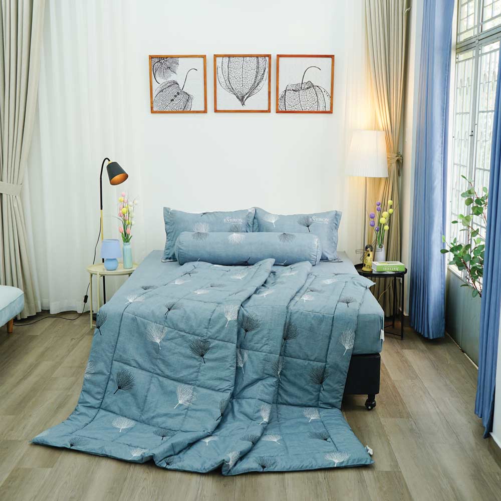 [Mã LIFEM1 giảm 50k đơn 99k] Bộ ga giường Everon Lite ELM 2 chất vải microfiber (4 món, không bao gồm chăn)