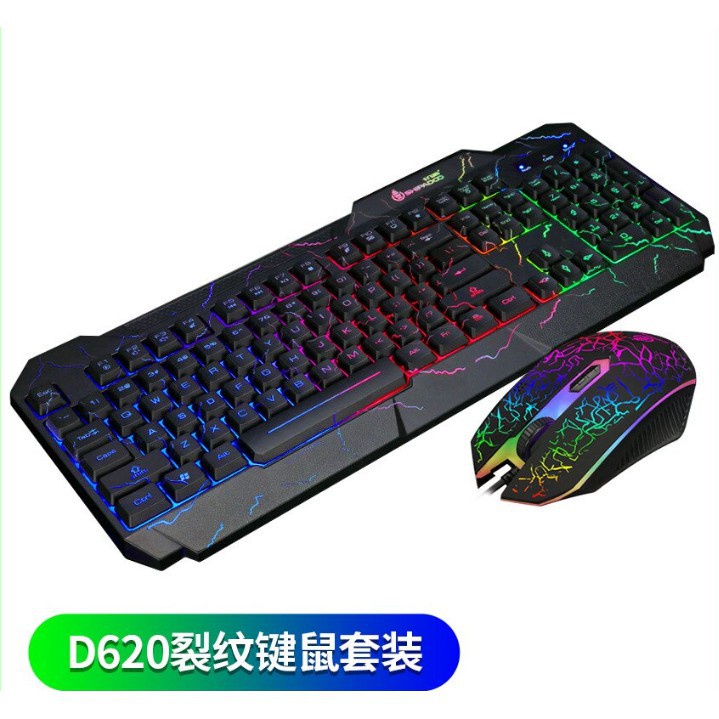 Thanh Lý Bộ Bàn Phím Chuột D950-D620 SHIPADOO Bàn phím chuột chơi game cổng USB  siêu nhạy Led siêu đẹp.