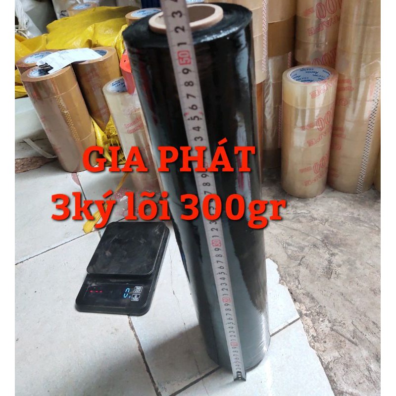 [Mã LIFEXANH03 giảm 10% đơn 500K] [GIÁ SỈ] Màng quấn pe đen 50cm 3ký lõi 300gr