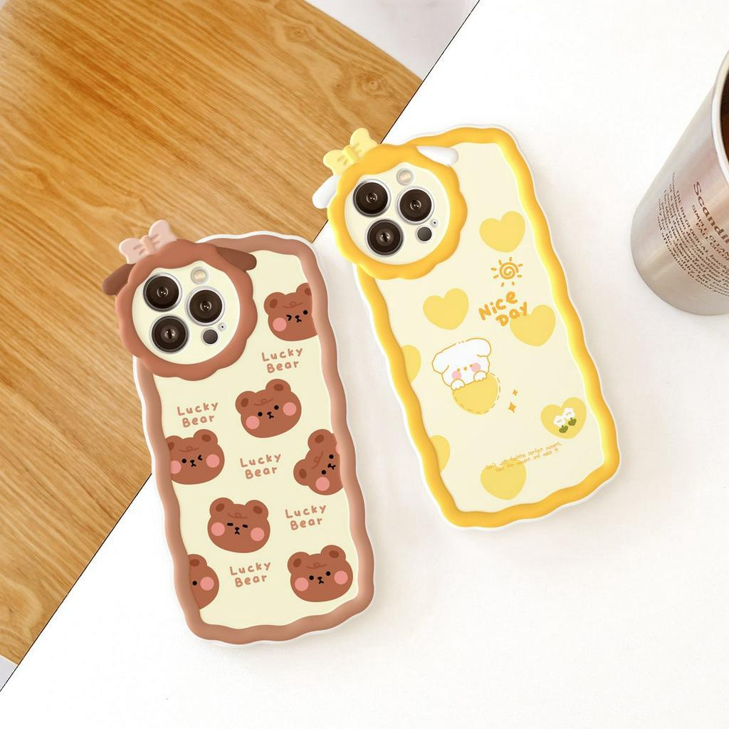 Ốp lưng iphone nơ lượn sóng Sun Bear 6/6plus/6s/6splus/7/7plus/8/8plus/x/xs/11/12/13/14/pro/max/promax/plus/shin/case