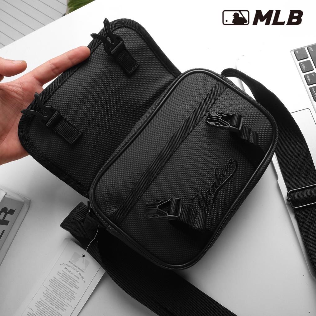 TÚI ĐEO CHÉO MLB MINI BAG COLLECTION CHẤT POLYESTE CAO CẤP, TÚI THỜI TRANG MLB600 MÀU ĐEN  chuản xịn