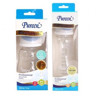 Bình sữa cỏ hẹp cổ rộng pureen* cao cấp nhựa tritan 120ml / 250ml hàng chính hãng