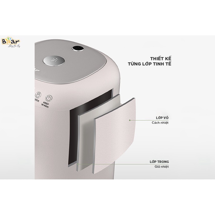 Bình đun nước nóng giữ nhiệt siêu tốt Bear KE-B30V1 Dung tích 3 Lít | BigBuy360 - bigbuy360.vn