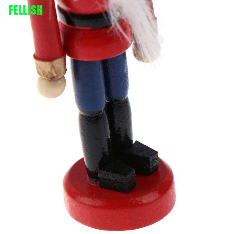 1 Đồ Chơi Trang Trí Giáng Sinh Bằng Gỗ Hình Chú Lính Nutcracker Kích Thước 10cm 436v