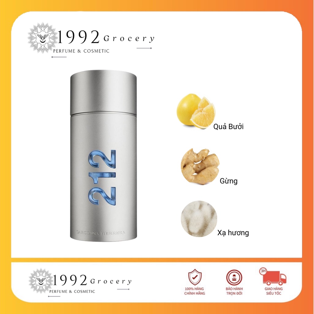 [Mini size 5ml] Nước Hoa Nam Chính Hãng Carolina Herrera 212 Men NYC EDT 5ml