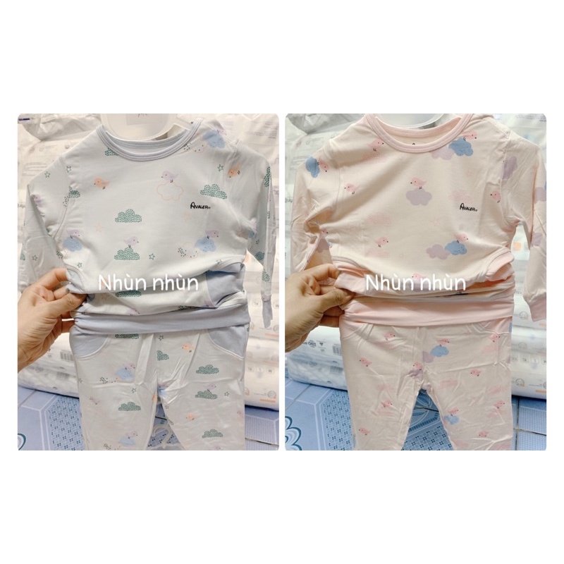 (Hà nam/Avaler)Bộ Cài vai túi giả Avaler chất sợi tre dầy mẫu mới size 6-9m đến 2-3y