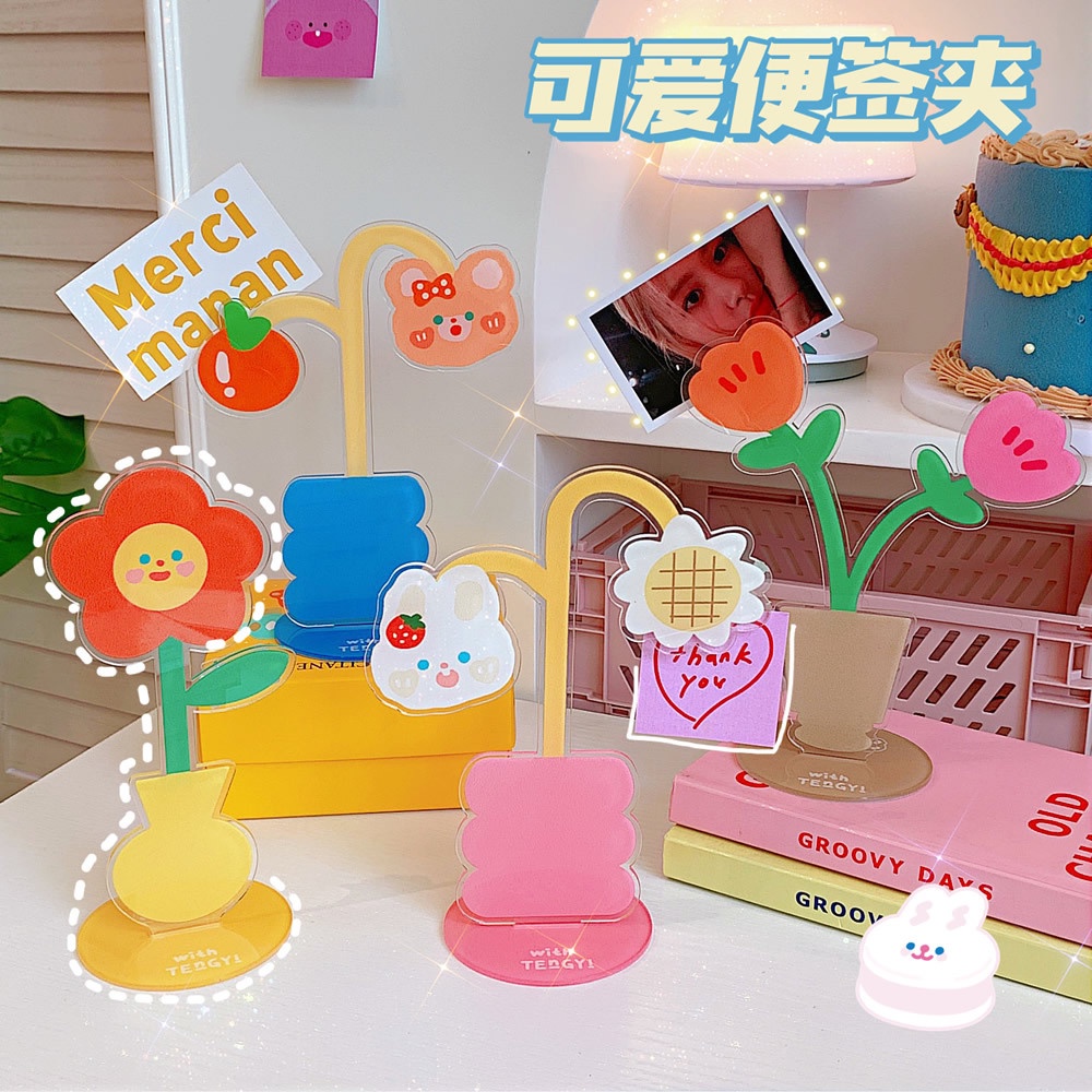 Kẹp Giấy Ghi Chú Note Để Bàn Trang Trí Decor Dễ Thương
