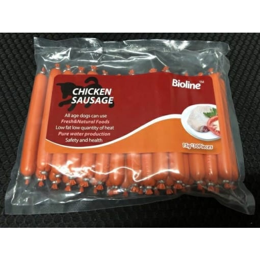 Xúc xích ăn vặt cho Chó Mèo - Bioline vị Bò - Gà 15g