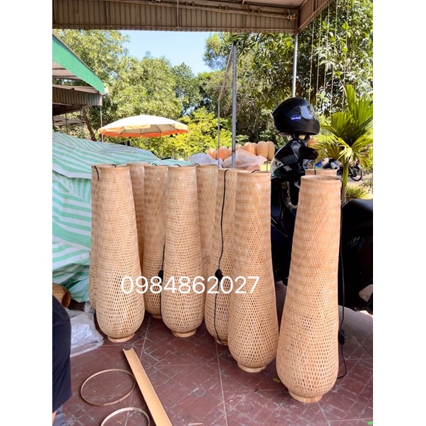 Đèn ngủ mây tre đan, đèn trang trí