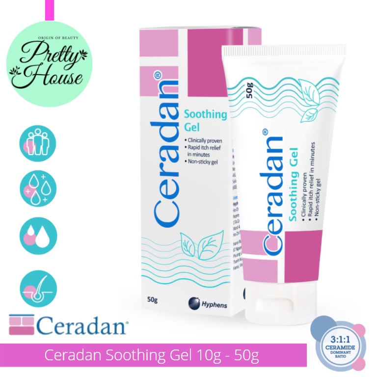 Kem làm dịu da, giảm kích ứng, ngứa Ceradan Soothing Gel