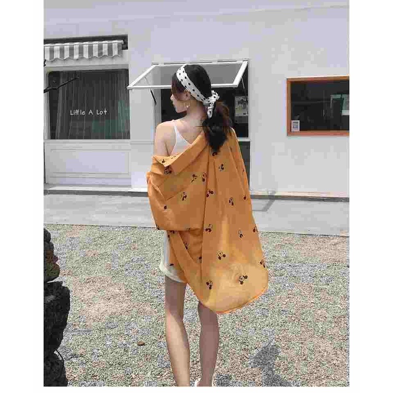 Áo Khoác Chống Nắng/Tia UV Thoáng Khí In Họa Tiết Phong Cách Hàn Quốc Thời Trang Mùa Hè Cho Nữ