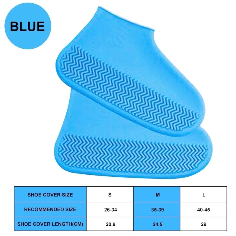 1 Cặp Bọc Giày Đi Mưa Unisex Bằng Silicone Chống Trượt Chống Nước