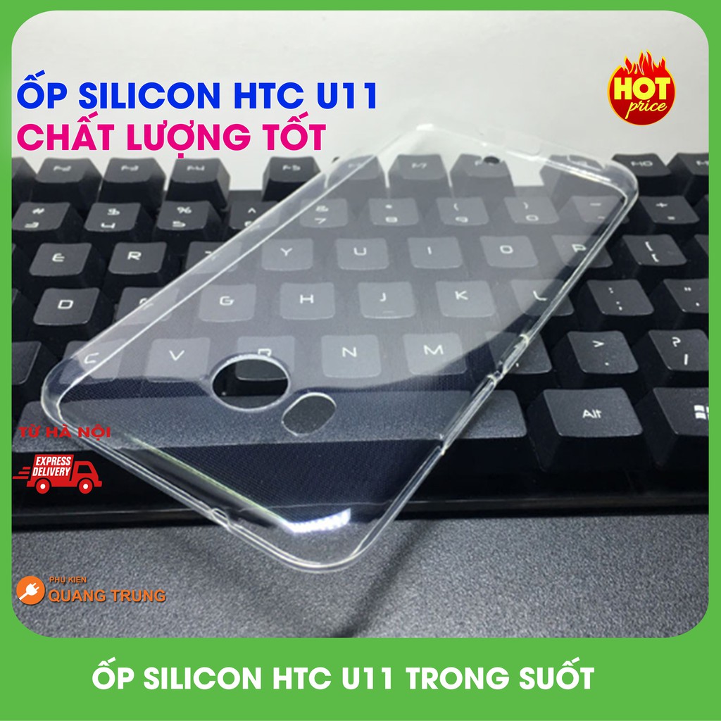 Ốp dẻo HTC U11,tpu trong suốt,ôm máy,ốp dày dặn