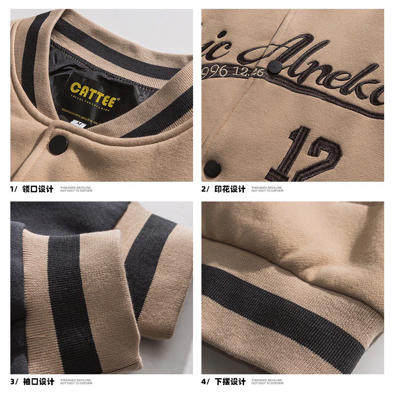 Áo khoác bomber thêu chữ thời trang hàn quốc dành cho nam