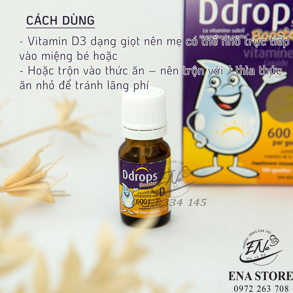 Ddrops Booster Vitamin D3 600UI dạng giọt - 5ml