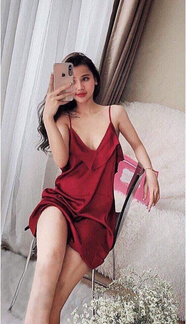 🌹SIÊU PHẨM🌹 - SX165  Váy ngủ sexy RainShop đắp bèo lụa satin cao cấp - đầm ngủ sexy lụa - ( HÀNG CAO CẤP)