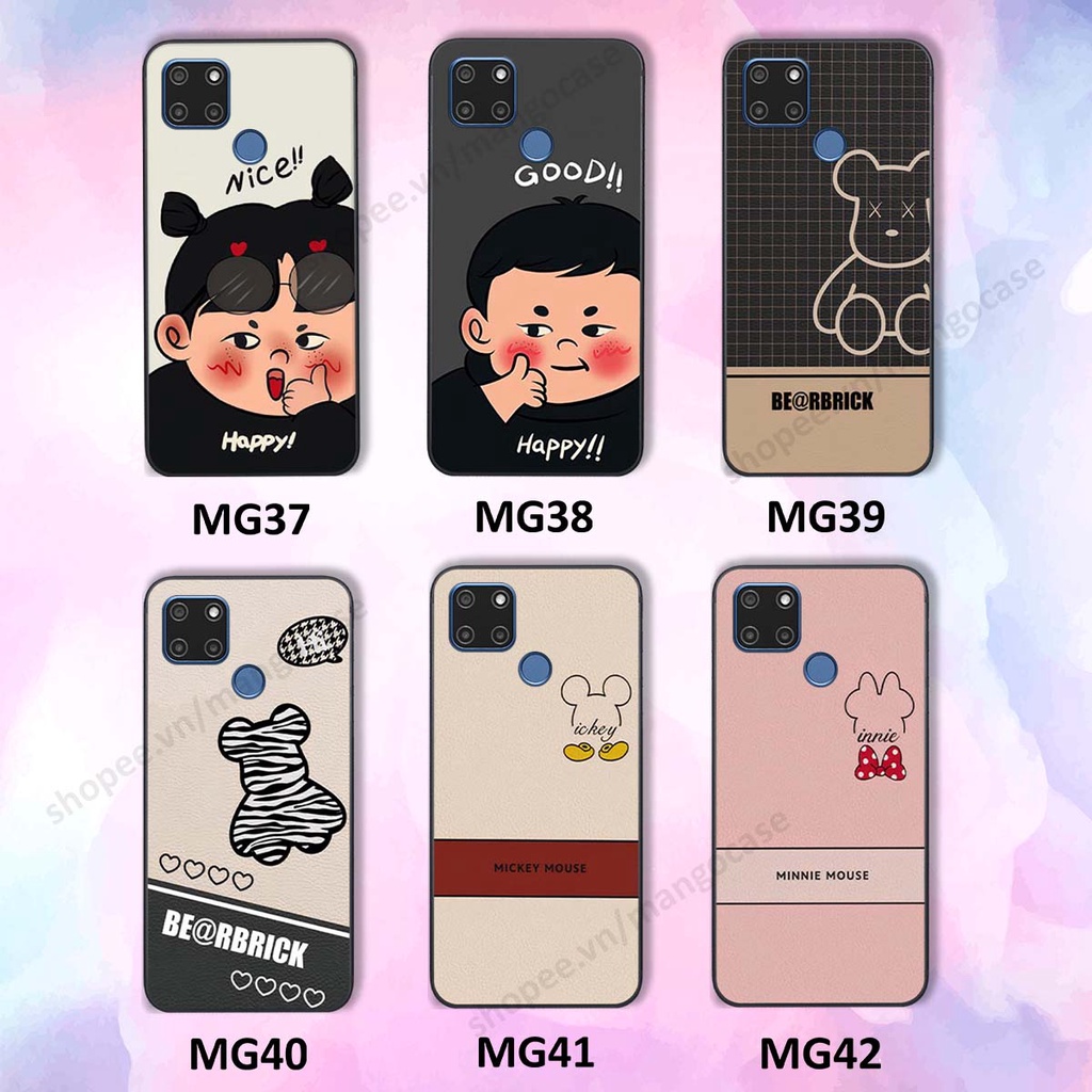 Ốp lưng Realme C12 / C15 in hình happy nice, bé gấu đáng yêu