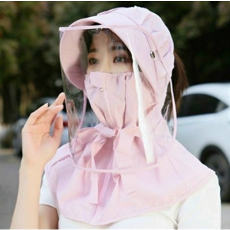 Mũ Lưỡi chai che nắng khi đi xe đạp hay đi làm - Nón chống nắng ninja lưỡi chai kèm khẩu trang