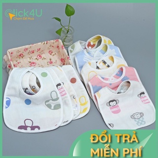 Khăn Yếm Chữ U Cho Trẻ Khi Ăn - 6 Lớp Dày Dặn