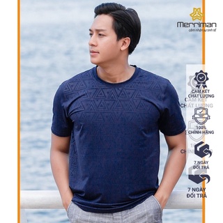 Áo thun nam có cổ màu xanh navy merriman mã thmts041