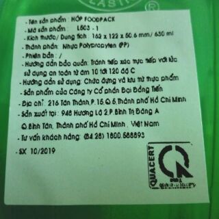 Hộp đựng Đại Đồng Tiến (630ml)
