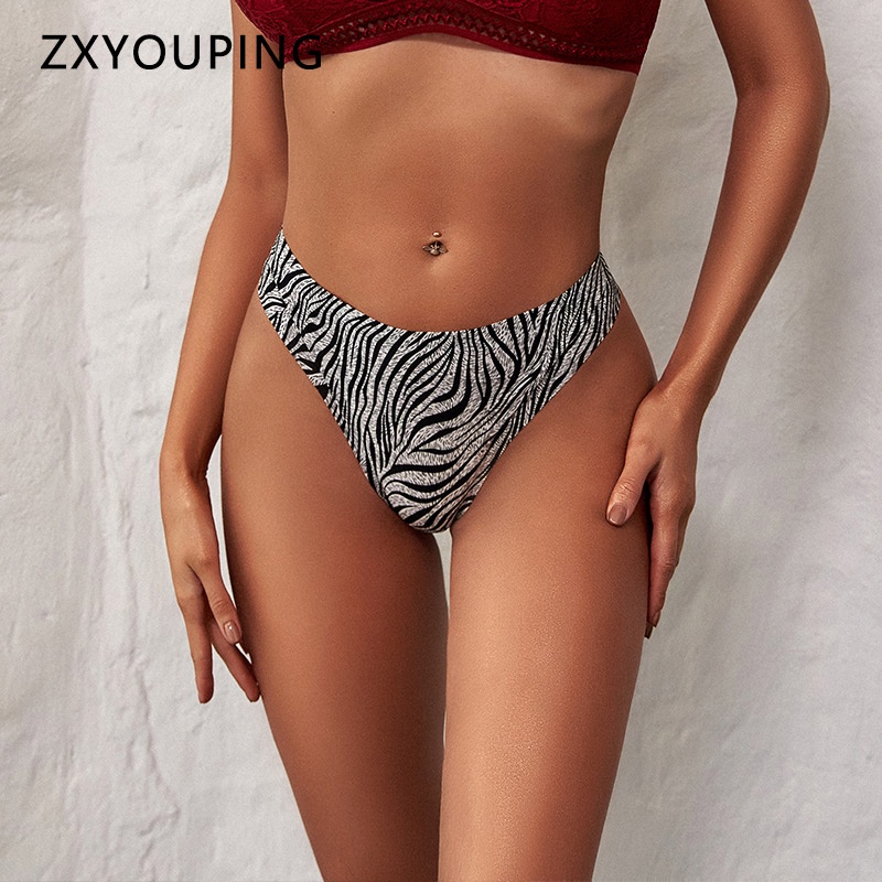 AOFEIQIKE Quần lót lưng thấp không đường may họa tiết da báo size M-3XL mới