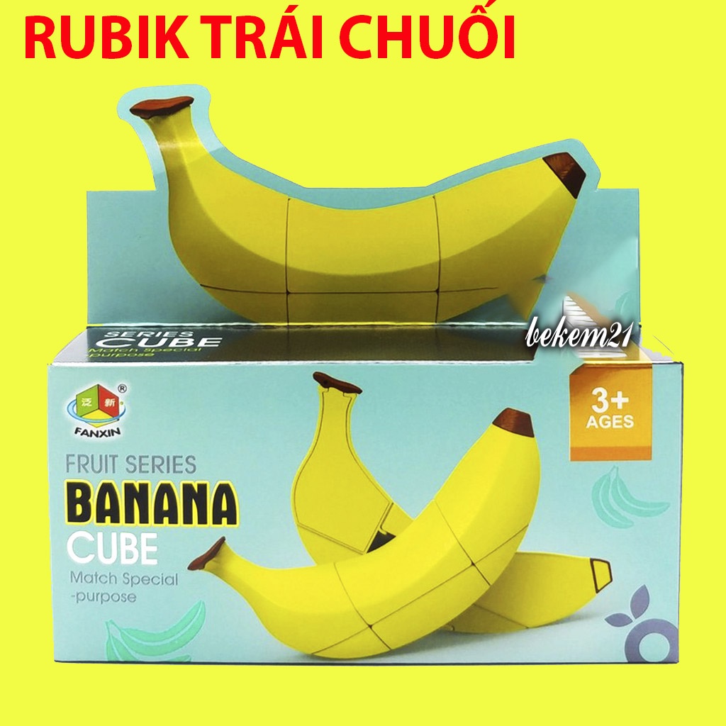 (SIÊU BIẾN THỂ) Rubik trái cây - Rubik hình quả Chuối Quả Chanh Quả Cam Quả Đào Quả Lê (hách IQ mạnh)