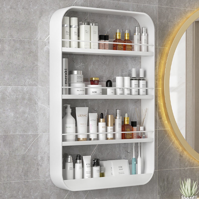 Kệ Đựng Mỹ Phẩm / Đồ Dùng Nhà Vệ Sinh Sức Chứa Lớn Không Đục Lỗ