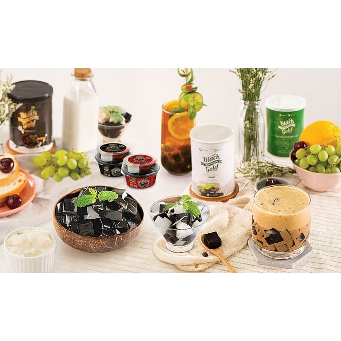 Thạch đen sương sáo ăn liền Black Jelly – DrFood – hộp 540 gram thơm ngon, tiện dụng, không cần bảo quản lạnh | BigBuy360 - bigbuy360.vn